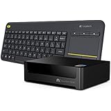 Azulle Quantum Byte Fanless Windows Mini Desktop PC with Windows 10 Bundled  with the Logitech Wireless Touch Keyboard K400 Plus