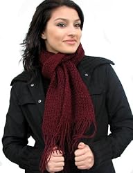 Handmade LARGE Scarf - Sonoma Wine (Men/women, 100% Knitted By Hand) [Apparel]