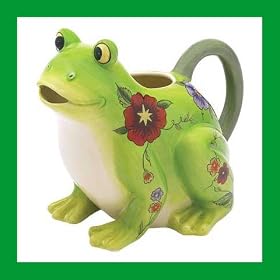 FLORAL FROG SALT AND PEPPER SHAKER TEAPOT AND PITCHER
