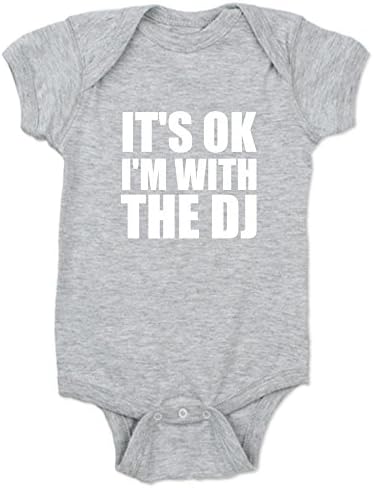CafePress It's OK I'm With The DJ Baby Bodysuit - 2T Heather Grey