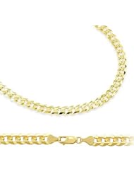 14k Solid Yellow Gold Cuban Curb Bracelet 3.8mm 7.5"