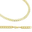 14k Solid Gold Cuban Curb Chain Necklace 3.2mm 24"