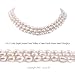 Triple Strand 16-18 Inches 6-7mm White Oval Shape Freshwater Cultured Pearl Necklace