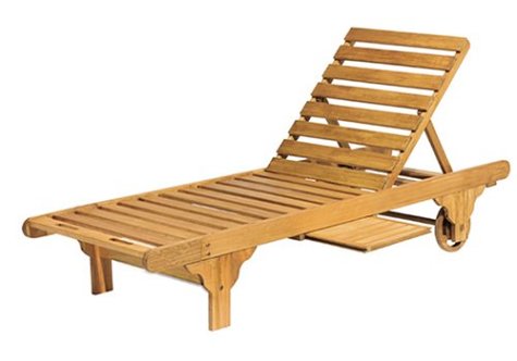 Strathwood Chaise Lounge with Side Table