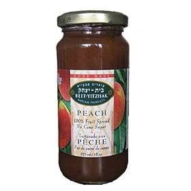 Beit Yitzhak 100% Fruit Spread - Peach by Beit Yitzhak No Sugar Added 100% Fruit Spreads