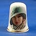 Porcelain China Collectable Thimble - Greta Garbo - Free Gift Box