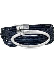 Kenneth Cole New York "Oceans Blue" Oval and Cord Multi-Row Bracelet, 7.5"