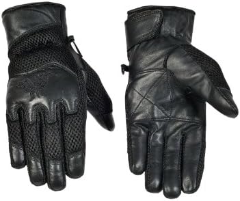 Leather Mesh Gloves Motorcycle Bike Cycling Glove UM-103
