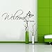 LovingIn XQ1 Butterfly Pattern Welcome to Our Home Quotes Saying Vinyl Wall Sticker, 71X21cm