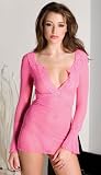 Daisy Lace V front Lace Trim Long Sleeve Mini with Thong Intimate Apparel