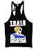 TRAIN INSAIYAN Singlet Stringer Vest Bodybuilding, ZYZZ YBack Racerback DBZ - Blue - X-Large