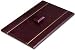 Burgundy Leather 24kt Gold Stripped Tray Lid