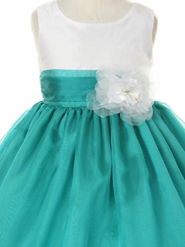 Big Girls' Flower Girls Dress 2 tone organza Flower Girl Dress Fuchsia Size 10
