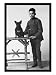 Boy with French Bulldog Animals Giclee Poster Print, 12x16