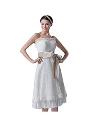 Empire   Waistline Sweetheart Chiffon Lace Evening Dress/Wedding Party Dress/Mini Dress  With a Sash 