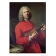 Jean-Philippe Rameau (1683-1764) with a Violin Giclee Poster Print by Jacques Andre Joseph Aved, 24x32