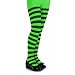 Green and Black Striped Tights - Child (Large)