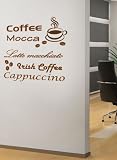 Wandtattoo Kaffee 3025 Coffee Farbe: braun 70x60 cm XXL