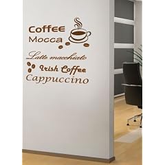 Wandtattoo Kaffee 3025 Coffee Farbe: braun 70x60 cm XXL