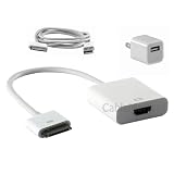 Cable Matters iPhone 4/4S, iPod Touch (4th Generation) to HDMI Adapter, USB Wall Charger and USB Data Sync & Charging Cable 3-Piece Kit