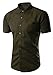 Generic Mens Casual Short Sleeve Shirt Button Front Various Colors