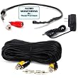 VideoSecu High Sensitive Preamp Microphone Kit for Security Audio Sound Voice Monitoring Recording Free 100' Cable and Power Supply MIC01K 1UB