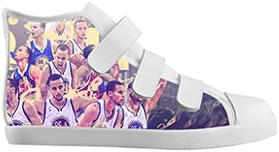 Custom Stephen Curry High-upper Velcro Canvas Shoes and Sneakers for Boys