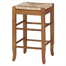 24 Rush Seat Counter Stool in Oak by Boraam Industries Inc