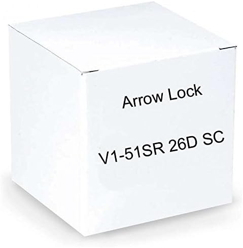 Arrow Lock V1-51SR Keyed Entry Keypad Lock with Sierra Lever Set, Satin Chrome