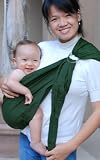 Lite-On-Shoulder Ring-Pouch Hybrid Baby Sling (Maple Leaves)