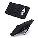 Grand Prime Case, LK [Heavy Duty] Black Armor Holster Defender Full Body Protective Hybrid Case Cover with Belt Clip for Samsung Galaxy Grand Prime