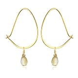 Satya Jewelry Gold Vermeil Citrine Teardrop Ho