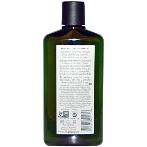 Andalou Naturals Lavender & Biotin Full Volume Shampoo & Conditioner Hair Loss Solution With