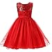 M2C Little Girls Sequin Flower Wedding Dress Ball Gown Party Girl Dresses