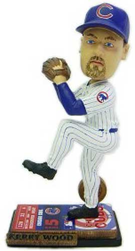 Chicago Cubs Kerry Wood Ticket Base Forever Collectibles Bobble Head