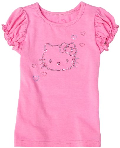 Hello Kitty Girls 2-6x Short Sleeve Puff Sleeve Top