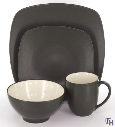 Noritake Colorwave Graphite - 16 piece QUAD set, service for four