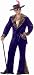 Apparel : 70s Disco Party Mens Mac Daddy Costume Gangster Retro Pimp Outfit Purple Suit Leopard Trim + Hat