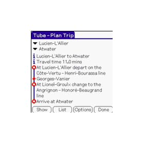 TUBE Montreal (Palm OS) downloadable Software