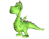 Dragon Cartoon - Suspicious Look - 18