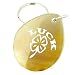 Lucky Clover Wish Stone Natural Agate Gemstone Keychain