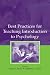 Search : Best Practices For Teaching Introduction To Psychology