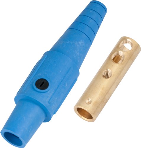 Marinco CLS40FB-D CLS Cam Type, Series 16 Inline, Single Pin Connector, 400 Amp, 600 Volt, 2/0 - 4/0 AWG, Female - Blue (D)