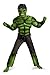 Avengers Hulk Classic Muscle Costume, Green/Brown, Medium (7-8)