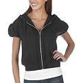Juniors Mossimo Supply Co. Cap Sleeve Ruffle Hoodie - Ebony