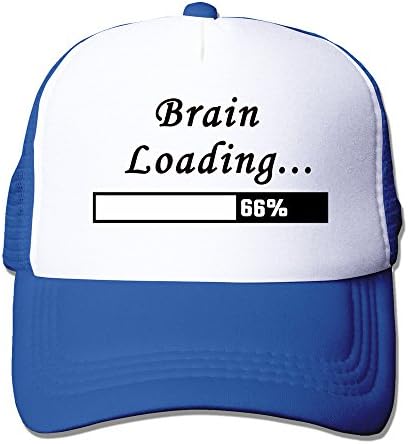 Men Brain Loading Wait Mesh Back Baseball Hat Trucker Hats RoyalBlue