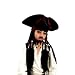 Jack Sparrow Hat W Beaded Braids Child deluxe Costume - Pirate Costume