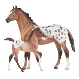 Appaloosa Mare and Dun Foal by Breyer