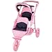 Logitoys - 113863 - Poupées - Poussette Jumeaux 3 Roues L'Un Derriere L'Autre