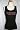 Black Embroidered Beater Style Tank Top 